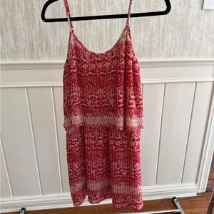 Parker Red and Cream Patterned Top
